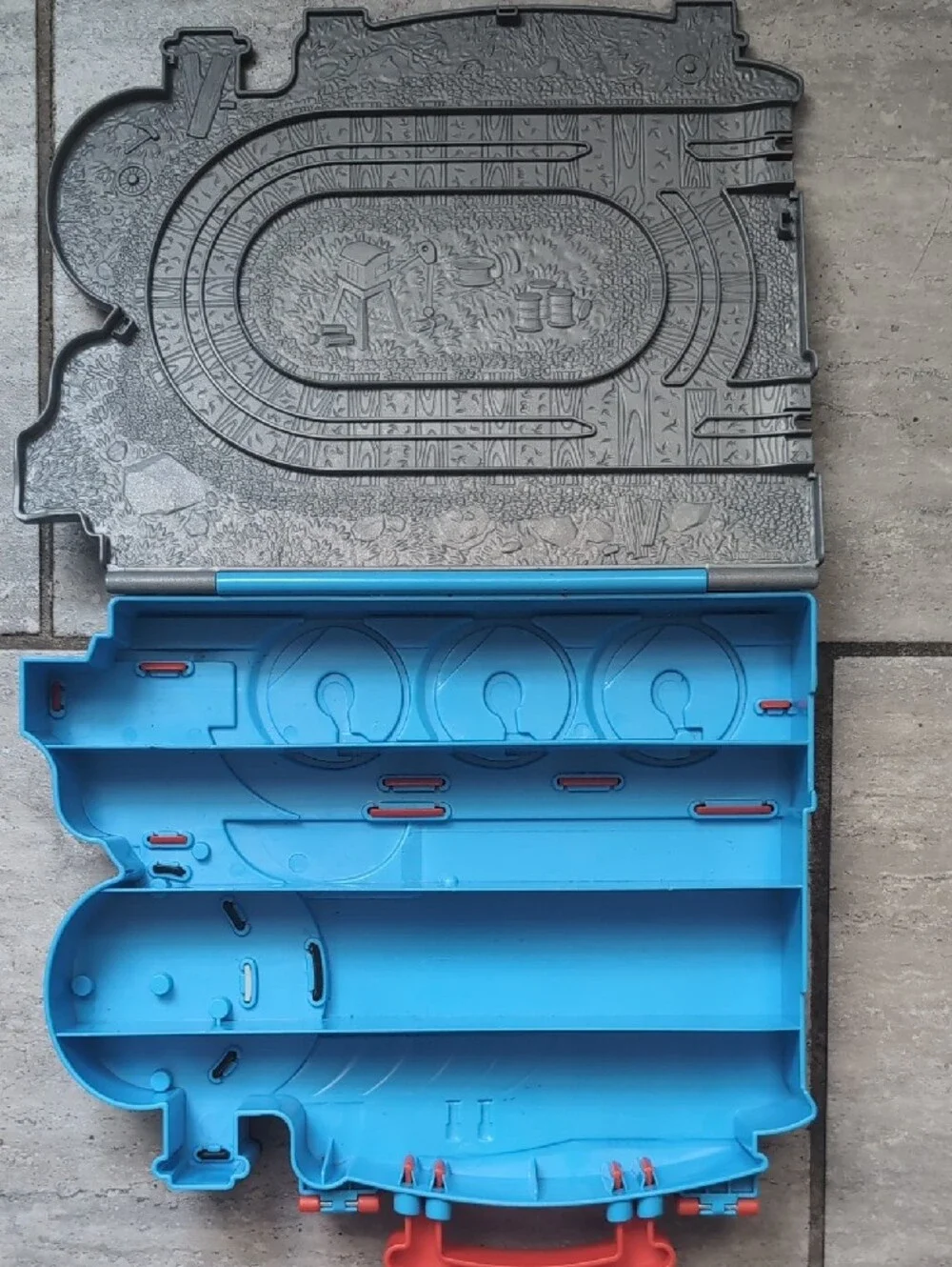 Thomas & Friends Blue and Red Train Carry Case with Attached Play Track